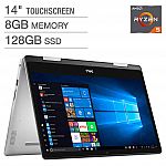 Dell Inspiron 14 5000 2-in-1 Touchscreen Laptop (Ryzen 5 3500U 8GB 128GB SSD Vega 8) $400