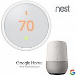 Nest Thermostat E with Google Home Smart Speaker $169, Nest Learning Thermostat (3rd Gen) w/ Google Home Speaker or Hub $249