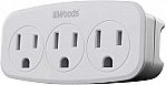 Woods 41013 Wall Adapter with 3 Grounded Power Outlets $2.27
