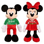 Disney 22" Mickey or Minnie Mouse Holiday 2019 Plush $5 