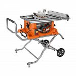 RIDGID 15 Amp Corded 10 in. Heavy-Duty Portable Table Saw with Stand $299