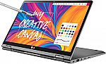 LG Gram 14T990 14" FHD 2-in-1 Touchscreen Ultra-Lightweight Laptop (i7-8565U, 16GB, 512GB SSD, 2.53 lbs, Wacom Pen) $1199
