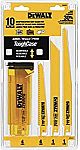 DeWALT 10-Piece Bi-Metal Reciprocating Saw Blade Set w/ Case $5