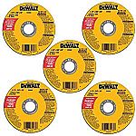 5-Pack DeWALT 4-1/2" All Purpose Cutting Wheel $3 (Org $9)
