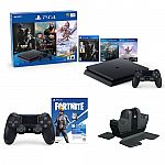 Kohls - Sony PS4 Slim 1TB Console + 3 Games Bundle with Charging Dock & Extra Controller $259.99 + $75 Kohls Cash