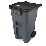Rubbermaid Commercial Products BRUTE Roll-Out 50 Gallon Trash Can $34 (Org $110)