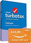 Intuit TurboTax Deluxe 2019 Tax Software [PC/Mac Disc]+ $10 Amazon Gift Card $39.99