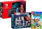 32GB Nintendo Switch Console + Mario + Rabbids Kingdom Battle + Starlink: Battle for Atlas Starter Bundle $299.99