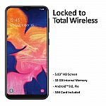 Total Wireless Samsung Galaxy A10e 4G LTE Prepaid Smartphone (Locked) $50