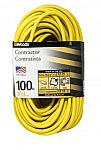 100' Woods 12-Gauge Extra Heavy Duty Outdoor Extension Cord (Yellow) $24
