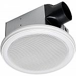 Home Netwerks Decorative White 100 CFM Bluetooth Stereo Speakers Bathroom Exhaust Fan with LED Light and Remote $99 (save $60)