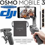DJI Osmo Mobile 3 Gimbal + 64GB SanDisk Memory Card + Audio-Technica Bluetooth Headphones $109