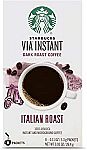 Starbucks VIA Instant Italian Roast Dark Roast Coffee, 8 Count $2.79