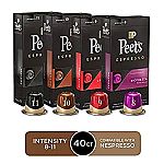 40-Ct Peet's Coffee Nespresso Espresso Capsules Variety Pack $11.75