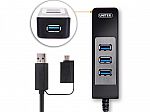 UNITEK 4-Port USB 3.0 Hub with OTG Extension Adapter Converter $6