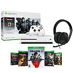 1TB Microsoft Xbox One S Gears 5 Console Bundle w/ Xbox One Stereo Headset $170