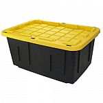 COMMANDER (and similar brands) 27-Gallon Black Tote with Standard Snap Lid $8 and more