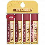 4-Pack Burt's Bees 100% Natural Moisturizing Lip Balm (Pomegranate) $4.55