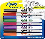 8-Count Expo Low-Odor Ultra Fine Tip Dry Erase Markers (Assorted) $5.80