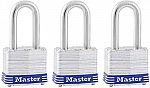 Master Lock 3TRILF Laminated Padlock (3 Pack) $6.50