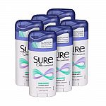 6-Pack 2.6-Oz Sure Women's Invisible Solid Antiperspirant Deodorant (Unscented) $7.68