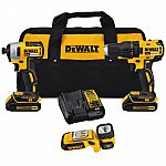 DEWALT 20-Volt MAX Lithium-Ion Cordless Brushless Drill/Driver & Light Combo Kit $149  (45% Off) & More + Free Shipping