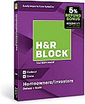 H&R Block Tax Software: Deluxe + State 2018 + 5% Amazon Refund Bonus Offer (PC/Mac Disc or Digital Download) $18 (60% Off)