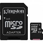 Kingston 64GB microSDXC Class 10 UHS-I 45MB/s Read Card + SD Adapter $7 + Free Shipping