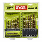 Ryobi Titanium Drill Bit Set (32-Piece) $7