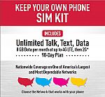 Net10 Wireless: 3-Mo. Unlimited Talk/Text/8GB LTE Plan $30 + Free Shipping