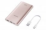 Samsung 10,000 mAh Portable Battery with USB-C Cable $16