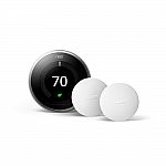 Nest Smart Learning Wi-Fi Programmable Thermostat, 3rd Gen +  Temperature Sensor Home Depot Exclusive $249 & More + FS