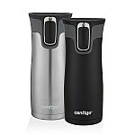 Contigo 2-Pack Travel Mugs Matte Black & Stainless Steel $17.29