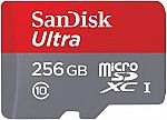 256GB SanDisk UHS-I MicroSDXC Card $40