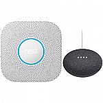 Nest Protect Smoke/Carbon Monoxide Wired Alarm Detector + Google Home Mini $119