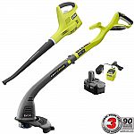 Home Depot: Garden Power Tools & Storage/Shed Sale: RYOBI ONE+ 18-Volt Cordless String Trimmer/Edger and Blower/Sweeper $79 & More