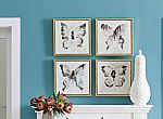 4-Piece IMAX "Watercolor Butterflies" Framed Oil Painting $147.80