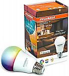 Sylvania + A19 Full Color LED Bulb, Works with Apple HomeKit and Siri Voice Control, No Hub Required $21 (orig. $45)