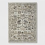 5'x7' Neutral Tapestry Woven Area Rug $24.98 (75% Off)