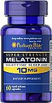Puritan's Pride Super Strength Melatonin 10mg Rapid Release Capsules, 60-Ct $2.76