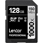 Lexar Professional 1000x 128GB SDXC UHS-II Card $25