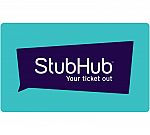$100 Stub Hub Gift Card $85, $50 StubHub Gift Card $42.50