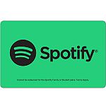$60 Spotify eGift Card $50, $25 Showtime eGift Card $21.48