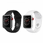 Apple Watch Series 3 (GPS + Cellular) 38mm Aluminum Case with Sport Band $289; Nike+ 42mm $323