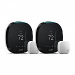ecobee 4 Smart Thermostat Value Bundle $349 (30% Off), Ecobee4 with 2 Extra Room Sensors $250