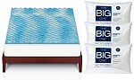 Kohls Cardholders: 1.5" Gel Memory Foam Mattress Topper (any size) + 3-Pk Microfiber Pillow $29.37