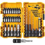 DeWalt Tough Grip 27-Piece Steel Hex Shank Screwdriver Bit Set $9.98