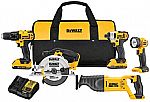 DEWALT 20V Max Li-ion Compact 5-Tool Combo $252 (Reg $530)