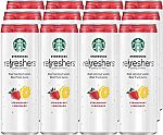 Select Prime Members 12-Pk 12oz Starbucks Refreshers (Strawberry Lemonade) $7