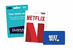 $100 Gift Card for StubHub, Uber, Netflix, Hulu, Sling TV & More + $15 Best Buy Gift Card $100